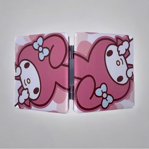 Sanrio Compact Travel Mirror - My Melody, Pink Mini Portable Dual Sided - Picture 4 of 5
